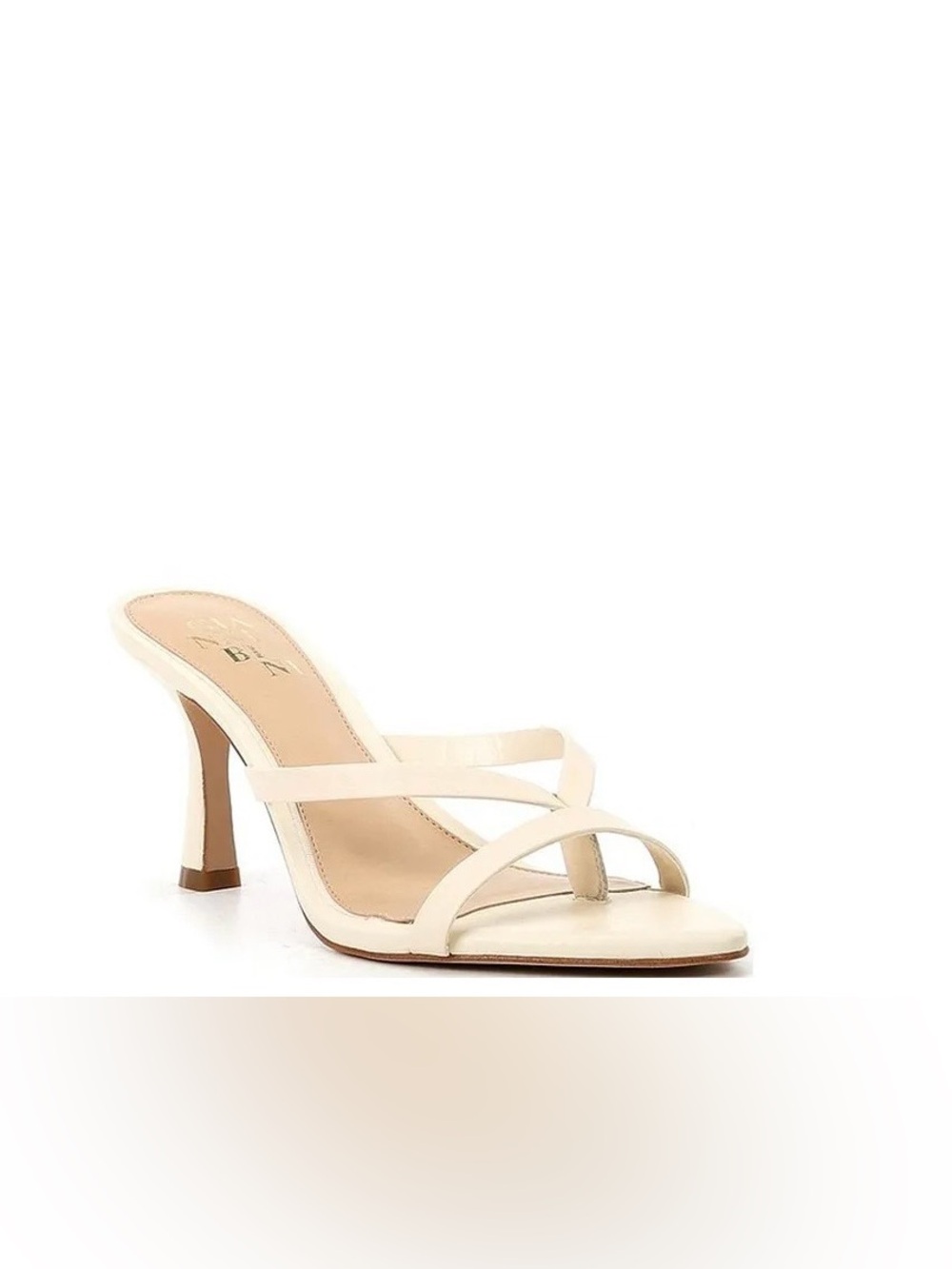 Gianni Bini Parsons Leather Pointed Toe Dress Sandals, Color: Sweet Cream